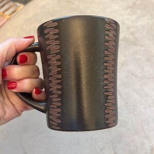 Pfaltzgraff Marina Shake Bamboo Style Ceramic Coffee Mug Cup EUC